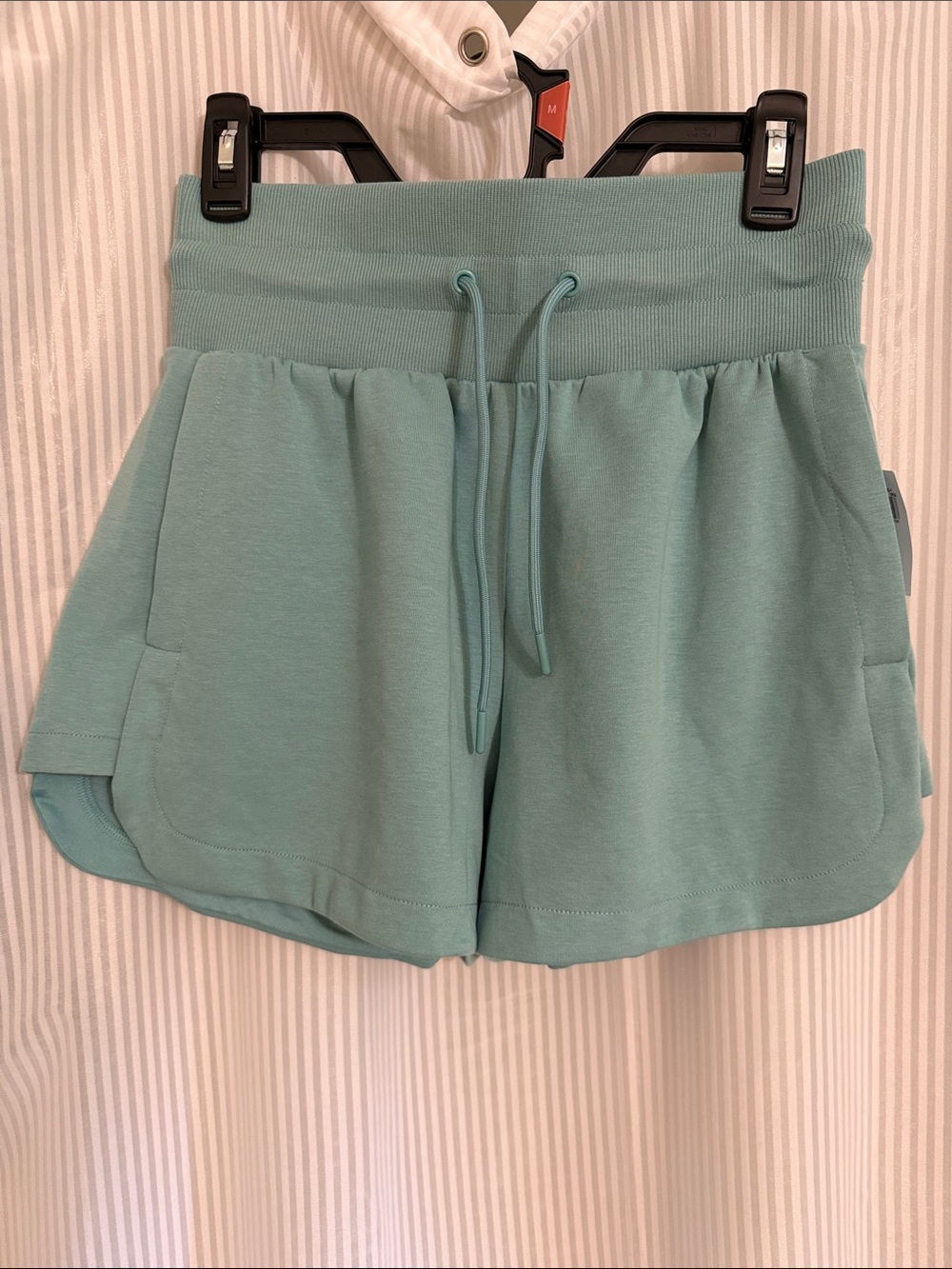 Old Navy Women's High-Waist Drawstring Lounge Shorts - light blue